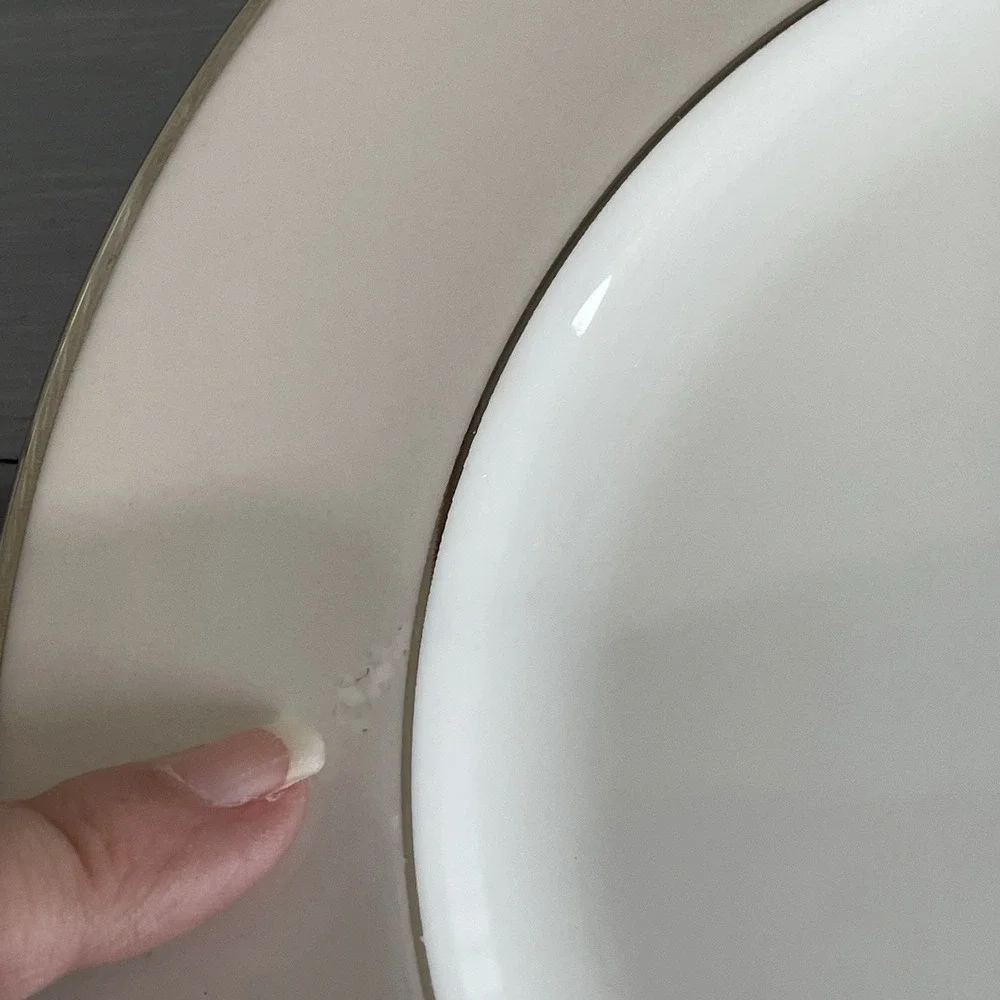 Lenox China Federal Platinum Frost Trim Set of 2 Salad Plates 8.25